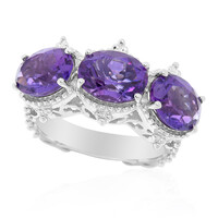 Zambian Amethyst Silver Ring (Dallas Prince Designs)