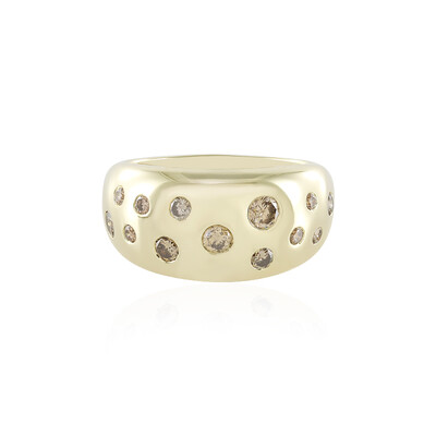 9K I2 Champagne Diamond Gold Ring (de Melo)