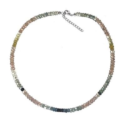 Fancy Beryl Silver Necklace