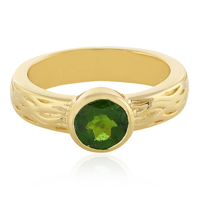 Russian Diopside Silver Ring