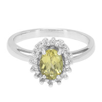 Lemon Apatite Silver Ring