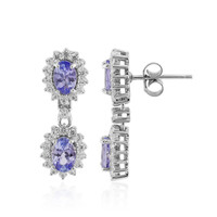 Tanzanite Silver Earrings