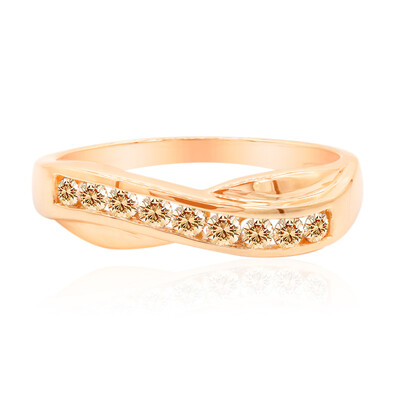 9K SI1 Argyle Rose De France Diamond Gold Ring (Annette)