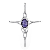 Charoite Silver Pendant