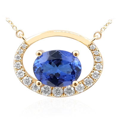 9K AAA Tanzanite Gold Necklace (de Melo)