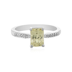 Canary Kunzite Silver Ring