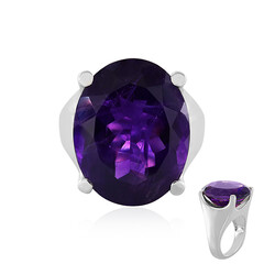 Zambian Amethyst Silver Ring (de Melo)