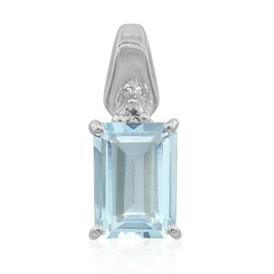 Sky Blue Topaz Silver Pendant