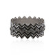 Black Diamond Silver Ring