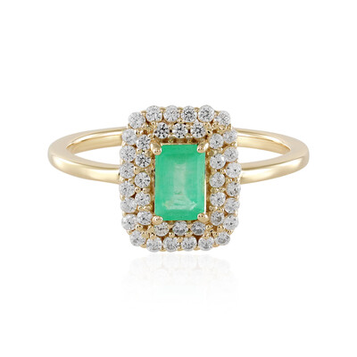 9K Colombian Emerald Gold Ring