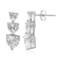 White Topaz Silver Earrings