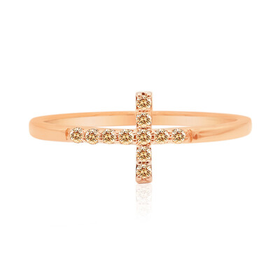 9K SI1 Argyle Rose De France Diamond Gold Ring (Annette)