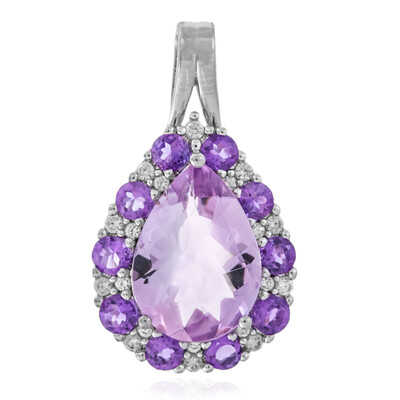 Rose de France Amethyst Silver Pendant