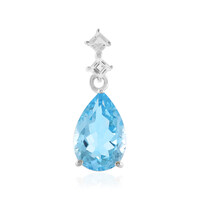 Sky Blue Topaz Silver Pendant