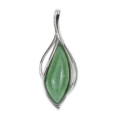 Green Quartz Silver Pendant