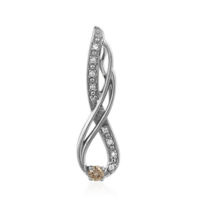 I2 Champagne Diamond Silver Pendant