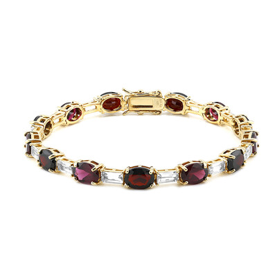 Garnet Silver Bracelet