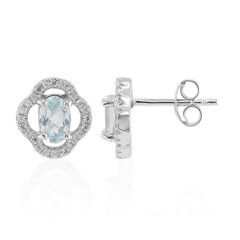 Swiss Blue Topaz Silver Earrings