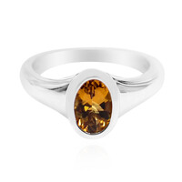 Cognac Scapolite Silver Ring