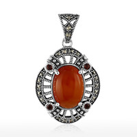 Carnelian Silver Pendant (Annette classic)