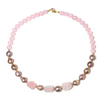 Rose Quartz Silver Necklace