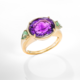 9K Siberian Amethyst Gold Ring (Adela Gold)