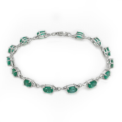 Zambian Emerald Silver Bracelet