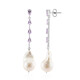 White Freshwater Pearl Silver Earrings (TPC)