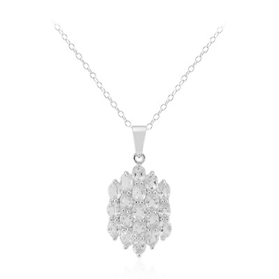 White Topaz Silver Necklace