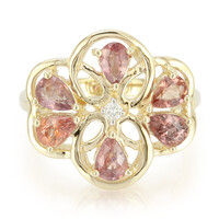 10K Unheated Padparadscha Sapphire Gold Ring