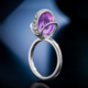 Rose de France Amethyst Silver Ring