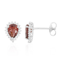 Malaya Garnet Silver Earrings