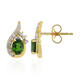 Russian Diopside Silver Earrings