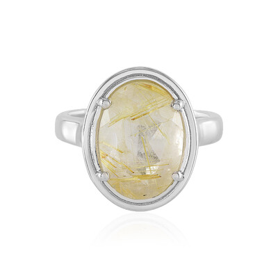 Rutile Quartz Silver Ring