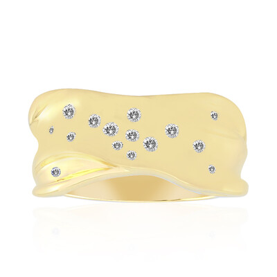 9K VVS1 (G) Diamond Gold Ring (Annette)