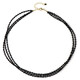 Black Spinel Silver Necklace