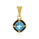 Swiss Blue Topaz Silver Pendant