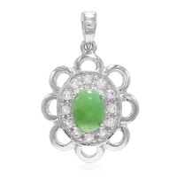 Imperial Chrysoprase Silver Pendant