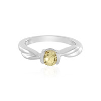 Yellow Beryl Silver Ring