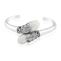 Mother of Pearl Silver Bangle