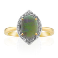 9K Lightning Ridge Crystal Black Opal Gold Ring (Mark Tremonti)