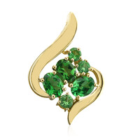 9K AAA Kenya Tsavorite Gold Pendant