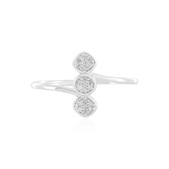 I2 (I) Diamond Silver Ring