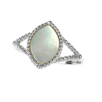 Mother of Pearl Silver Ring