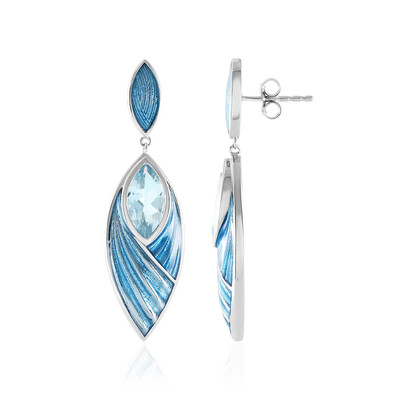 Sky Blue Topaz Silver Earrings