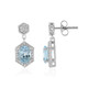 Sky Blue Topaz Silver Earrings