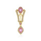 Unheated Ceylon Pink Sapphire Silver Pendant