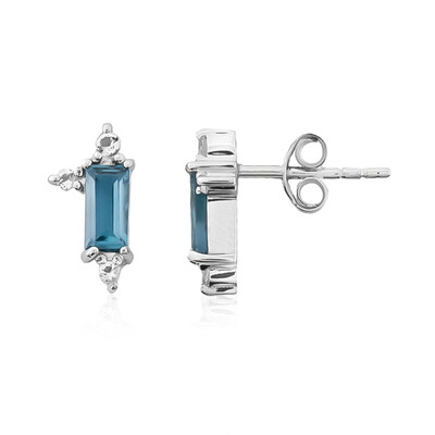 London Blue Topaz Silver Earrings