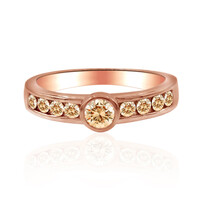 9K SI1 Argyle Rose De France Diamond Gold Ring