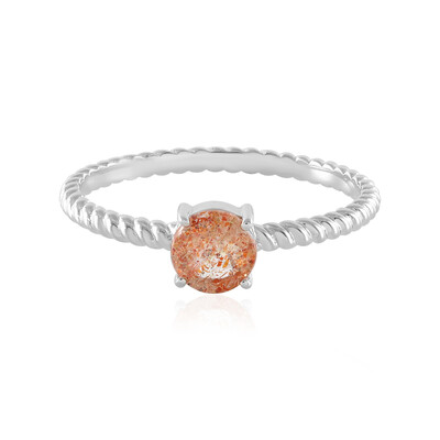 Sunstone Silver Ring